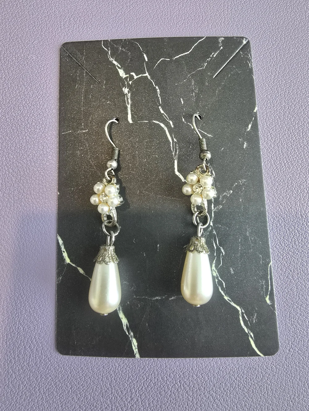 Classic Pearl Drop Earrings - White Faux Pearl Dangles